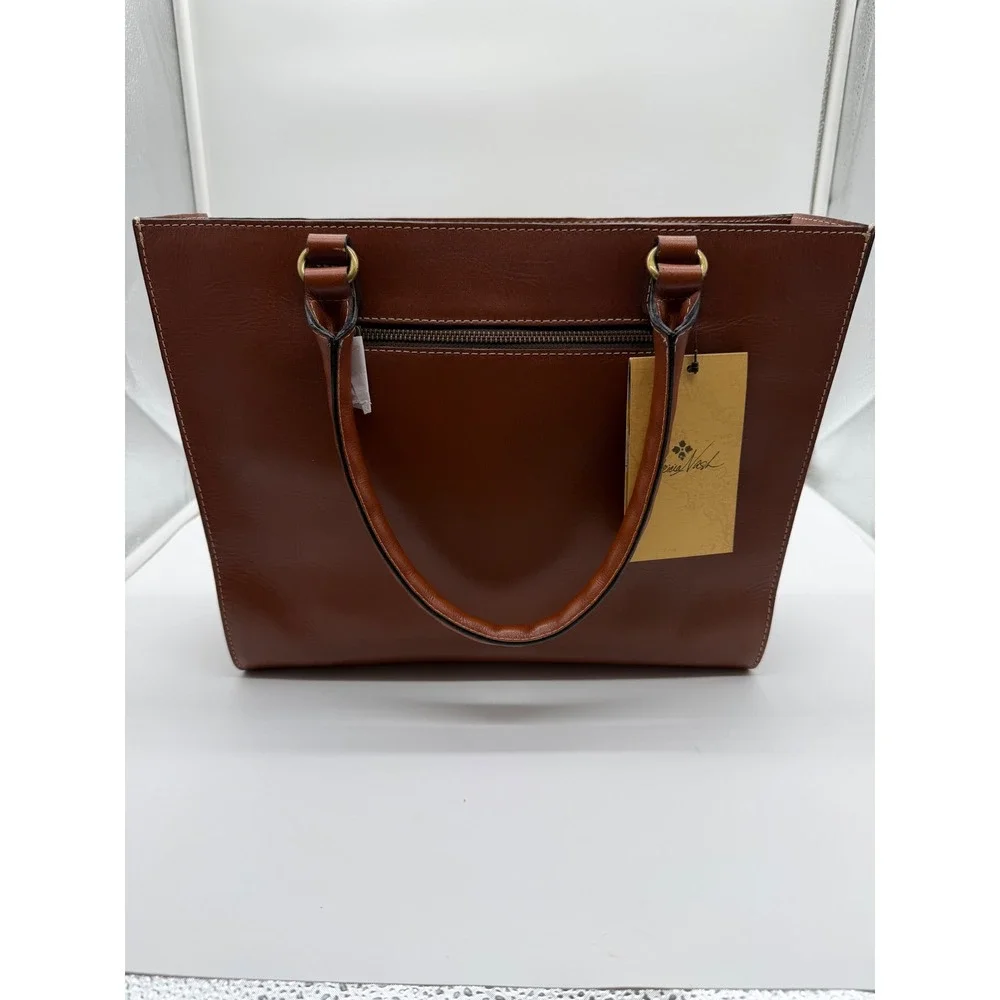 Patricia Nash Zancona Tan Leather Tote Heritage Collection Studded‎ P18001 NEW